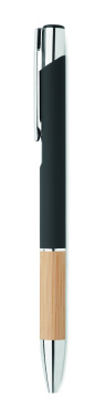 Logotrade promotional merchandise picture of: Ballpoint pen made of aluminum with a bamboo grip